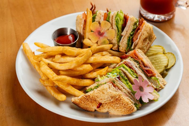 Turkey Club Sandwich as served at Sunview Cafe Anna