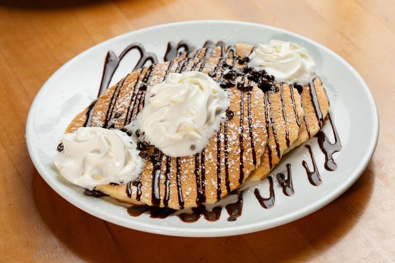 3 Chocolate Chip Pancakes as served at Sunview Cafe Anna