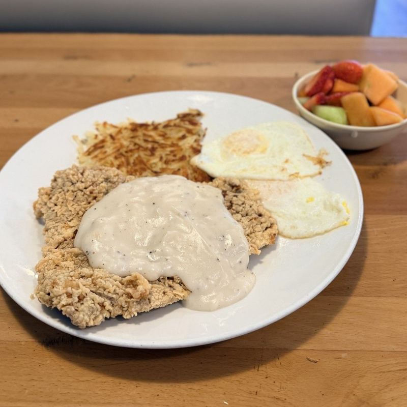 Egg Chicken Fried Steak as served at Sunview Cafe Anna