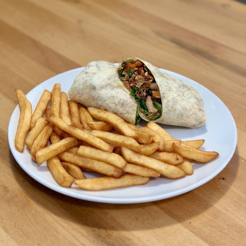 Chicken Fajita Wrap as served at Sunview Cafe Anna