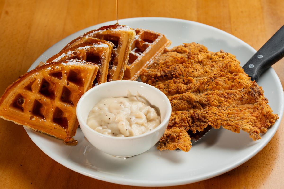 Chicken & Waffles as served at Sunview Cafe Anna