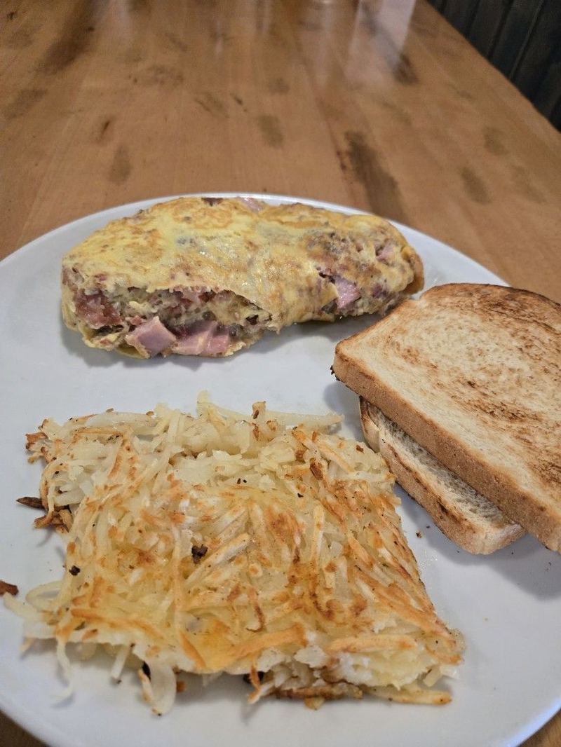 Meat Lover's Omelet as served at Sunview Cafe Anna